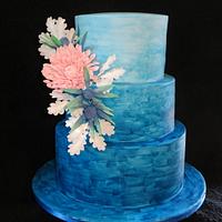 Ombre watercolour cake
