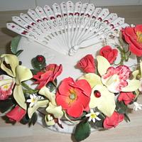 Fan and Roses