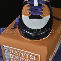 "NIKE" shoe & box cake