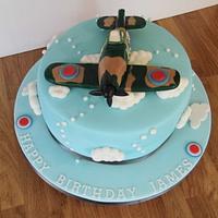 Spitfire plane cake.