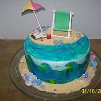 Beach Retirement Cake