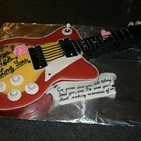 Valentine's Day Guitar Cake