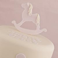 Rocking Horse Christening Cake