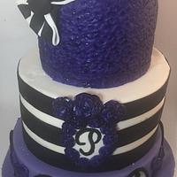 Purple Paris Themed Cake