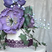  Anemone cake for 55-th birthday