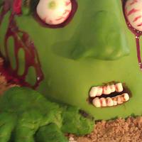sticky dough cake zombie head