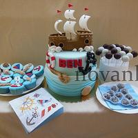 Navy cupcakes