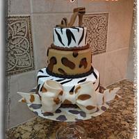 Zebra & Leopard Fashion Cake