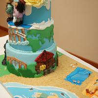 multi-tematic wedding cake