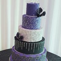 Caitlin's purple bling wedding