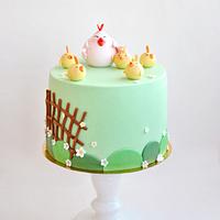 children's birthday cake for chickens fan