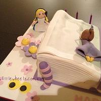 Alice in Wonderland Story Book Cake