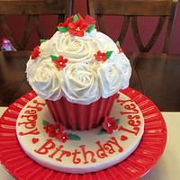 Red & White Giant Cupcake