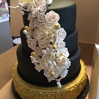Elegant 50th birthday cake