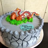 Red Dragon Theme Cake 