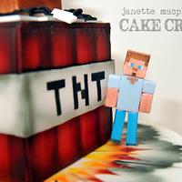 Minecraft TNT Birthday Cake