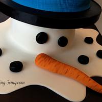 Melty Snowman cake