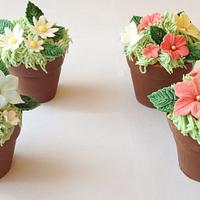Flower Pot Mini Cakes
