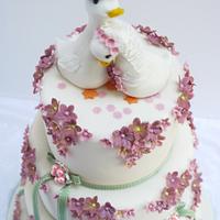Two little ducks wedding cake!
