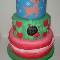 Reindeer Games Christmas Cake