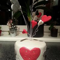 heart to heart weddingcake