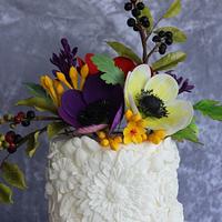 Floral fantasy wedding cake