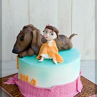 "I love my dog" cake
