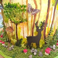 Woodlands, Meadow and Fields Wedding Cake