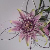 Passion flower and Mariposa lily sugarflowers