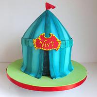 Carnival Sideshow Tent Cake