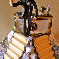 Great Gatsby style 18th birthday cake