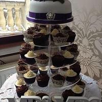 Purple Cupcake Tower