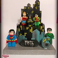 Superheroes Lego Cake
