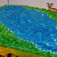 outdoor/ hunting cake in buttercream