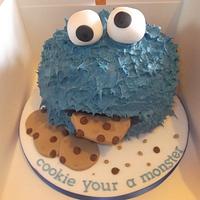3d cookie monster cake 