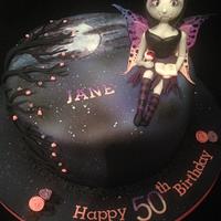 Dark fairy/ vampire birthday cake
