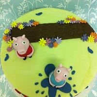 Peppa Pig Rainey Day Cake