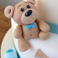 Teddy bear christening cake