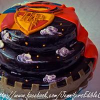 Superman and Harry Potter Cake