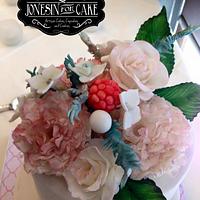 Antique Flower Bouquet & Cake