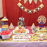 Circus theme First birthday cake