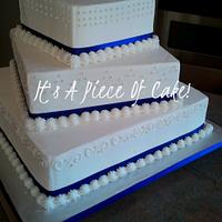 All Buttercream Wedding Cake, Flowers and Topper to be added by client