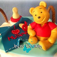 Winnie the Pooh Insprd Baby Shower Cake