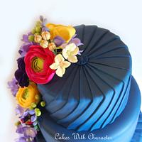 Deep Blue Wedding Cake