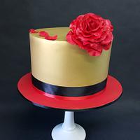 Solid Gold & Red Rose