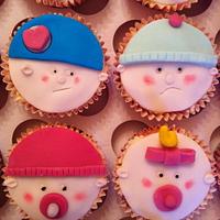 Baby face cupcakes