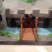 Castle cake, knights, dragons and princesses