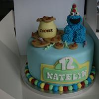 Cookie monster Cake 