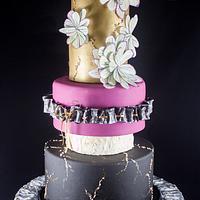 "Turkish-Russian" Modern Wedding CAKE Collaboration|CLASH OF CONTRASTS