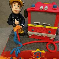 Sam il pompiere cake - Sam the fireman 